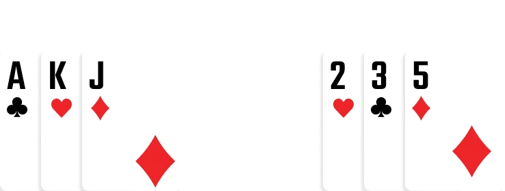high card sequence cards example