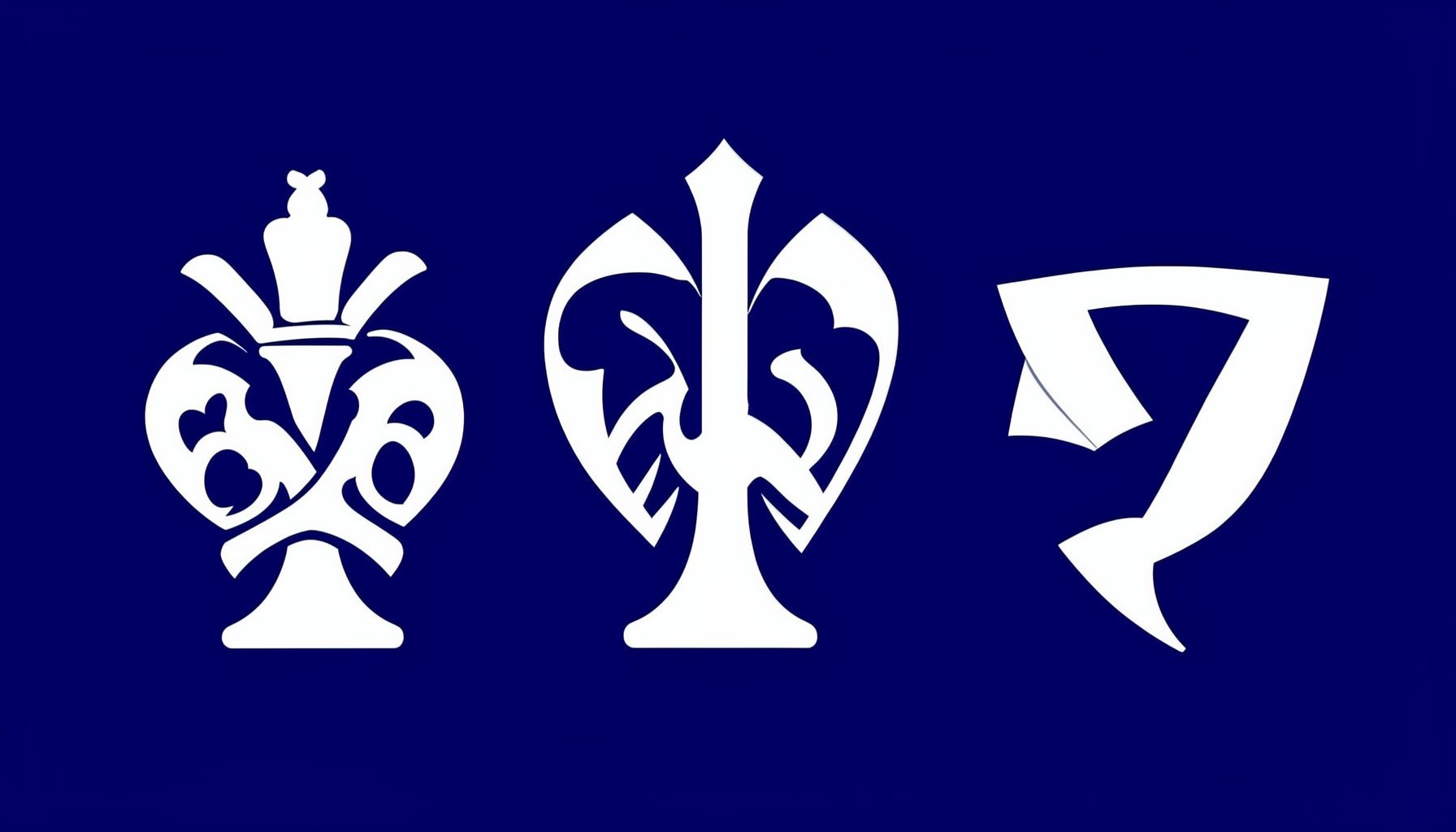 Aces, Kings, and Sevens highlighted on a deep indigo background, bold and iconic mood